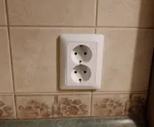 Наша работа Замена розетки на кухне фото 1